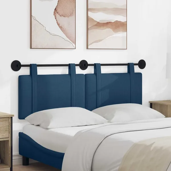 Tête de lit suspendue Bleu Tissu