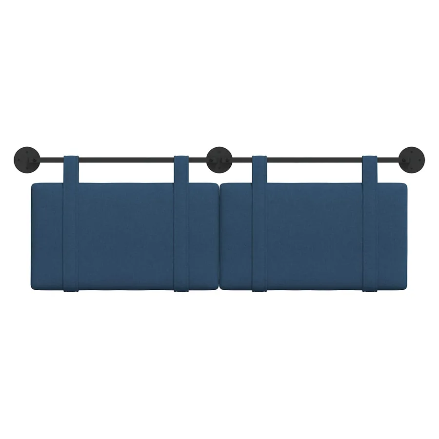 Tête de lit suspendue Bleu Tissu - 5