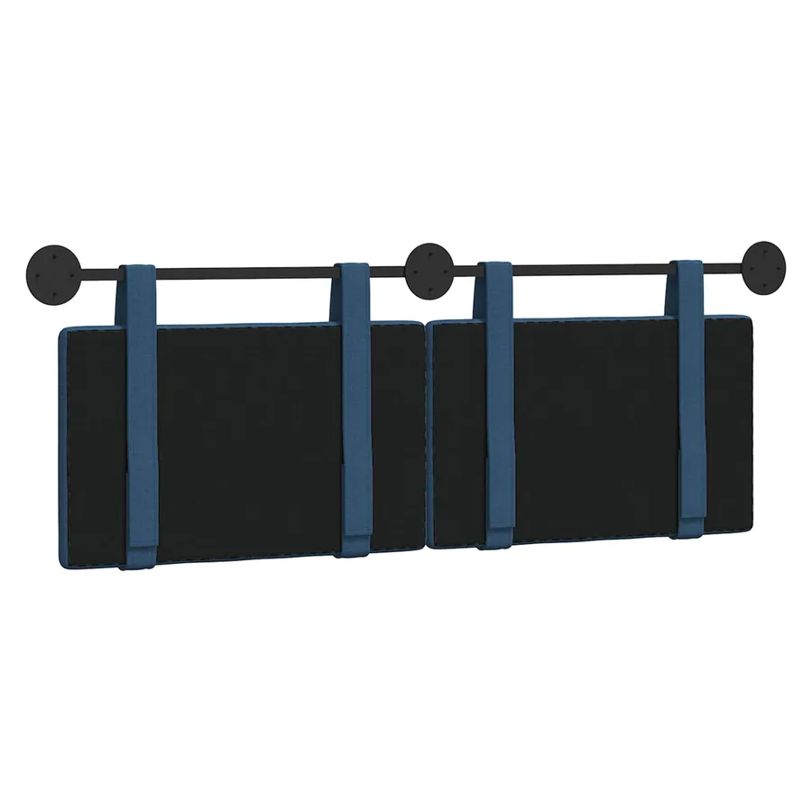 Tête de lit suspendue Bleu Tissu - 7