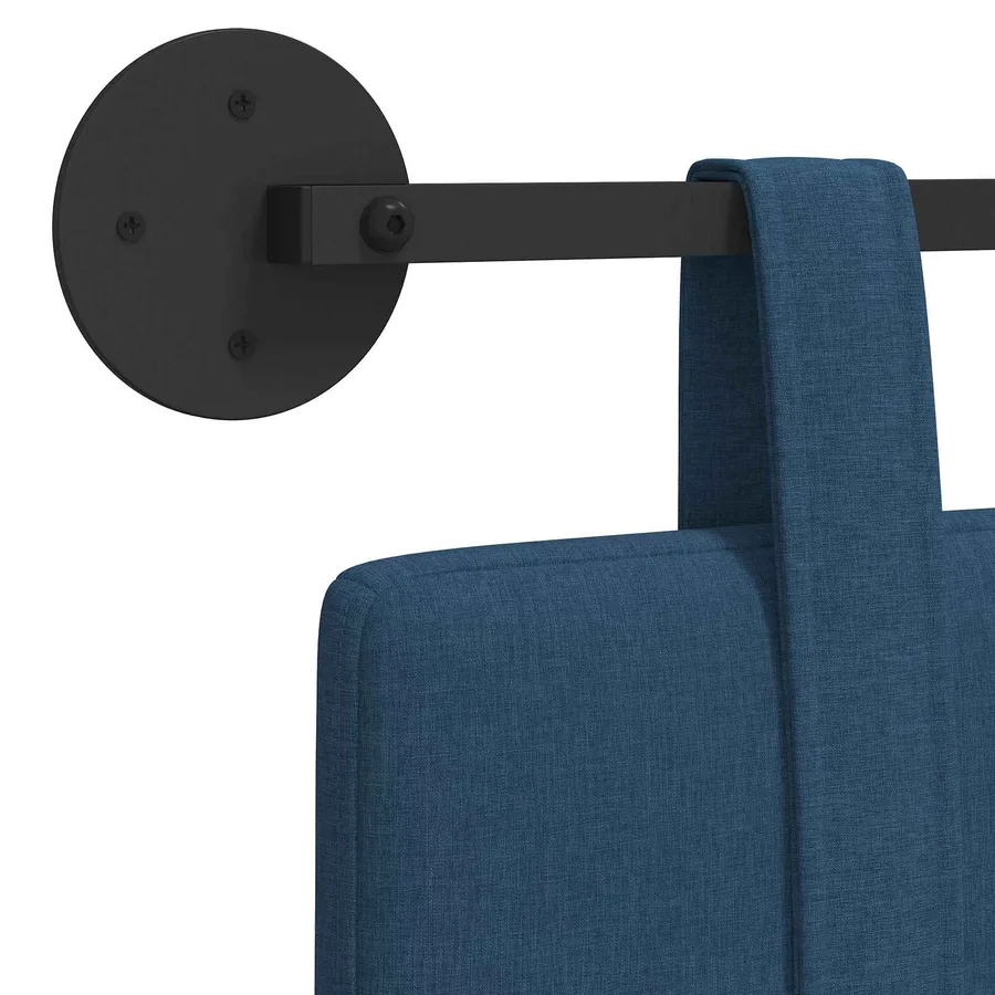Tête de lit suspendue Bleu Tissu - 9