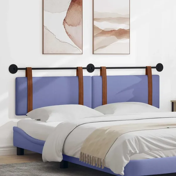 Tête de lit suspendue Bleu denim PU antique