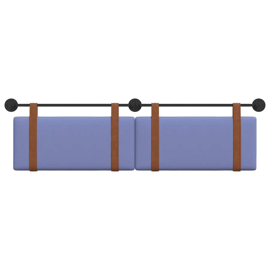 Tête de lit suspendue Bleu denim PU antique - 5