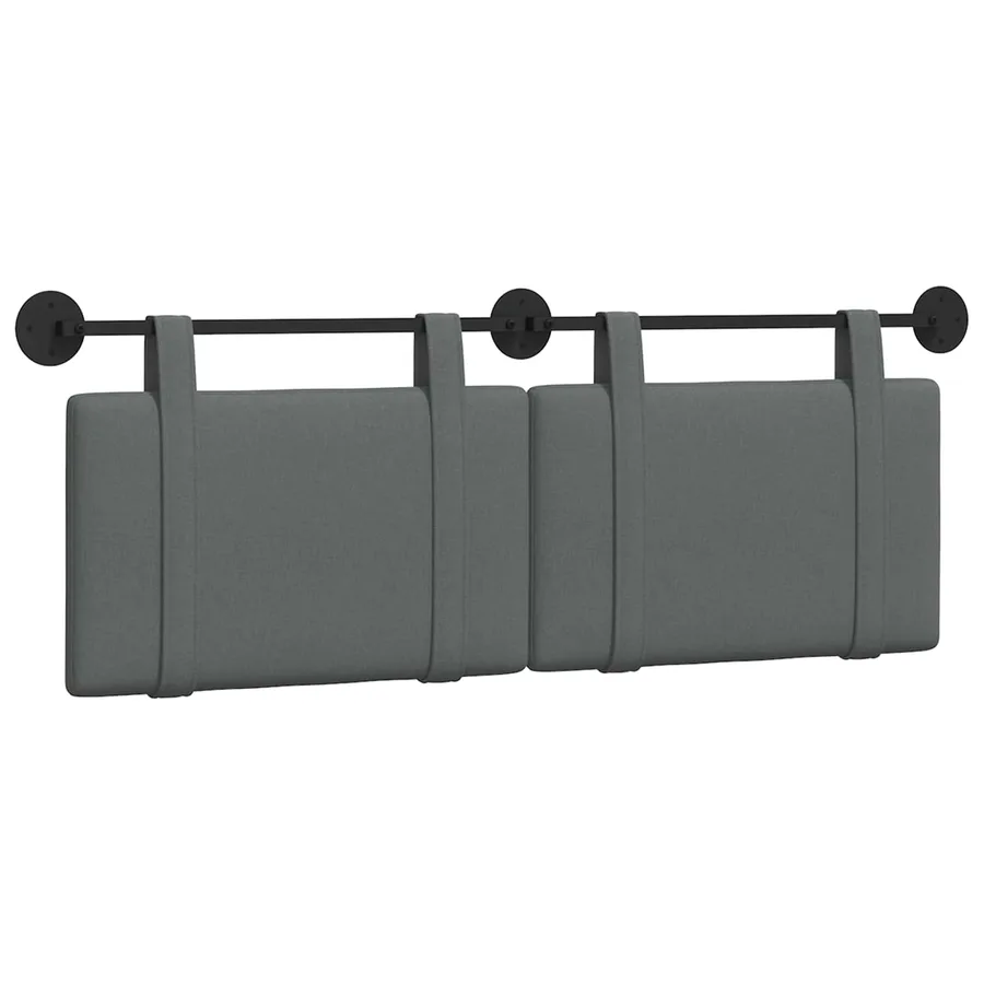 Tête de lit suspendue Gris foncé Tissu - 2