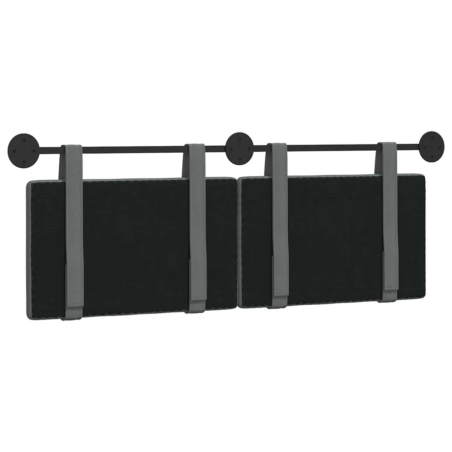 Tête de lit suspendue Gris foncé Tissu - 7