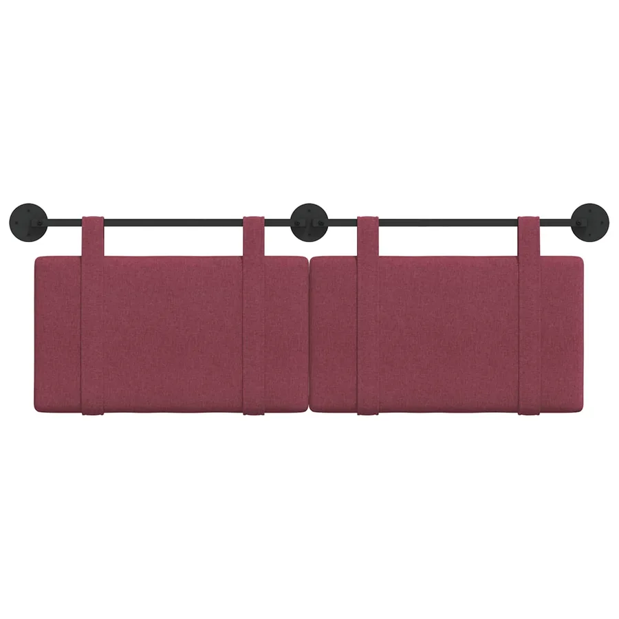 Tête de lit suspendue Bordeaux Tissu - 5