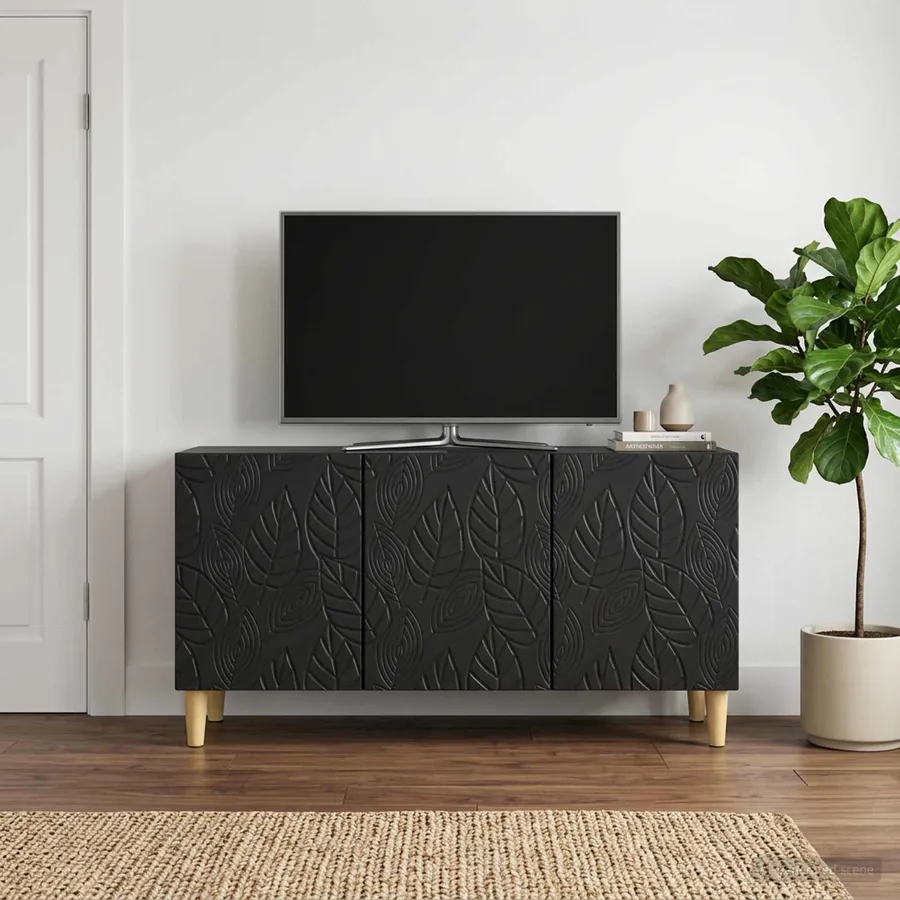 Meuble TV 99 x 34,5 x 50 cm Noir Bois d'ingénierie