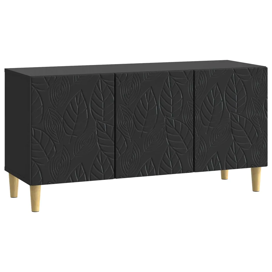 Meuble TV 99 x 34,5 x 50 cm Noir Bois d'ingénierie - 2