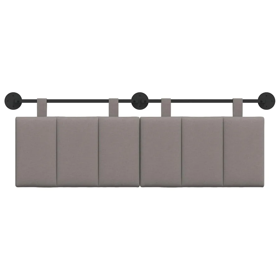 Tête de lit suspendue Taupe Tissu - 5