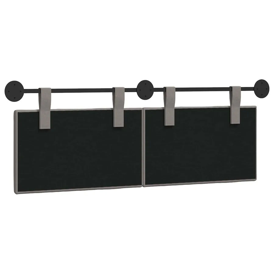 Tête de lit suspendue Taupe Tissu - 7