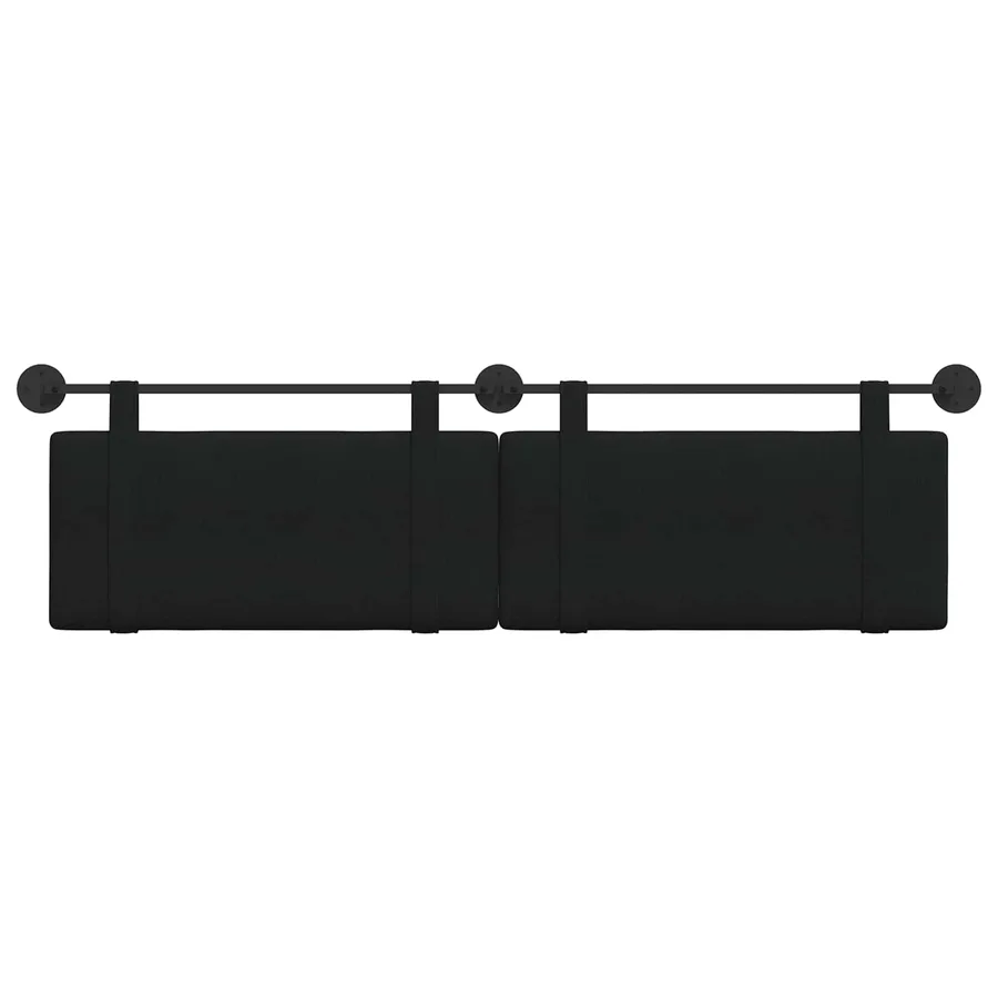 Tête de lit suspendue Noir Tissu - 5
