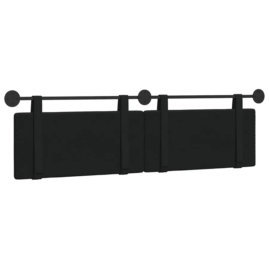 Tête de lit suspendue Noir Tissu - 7