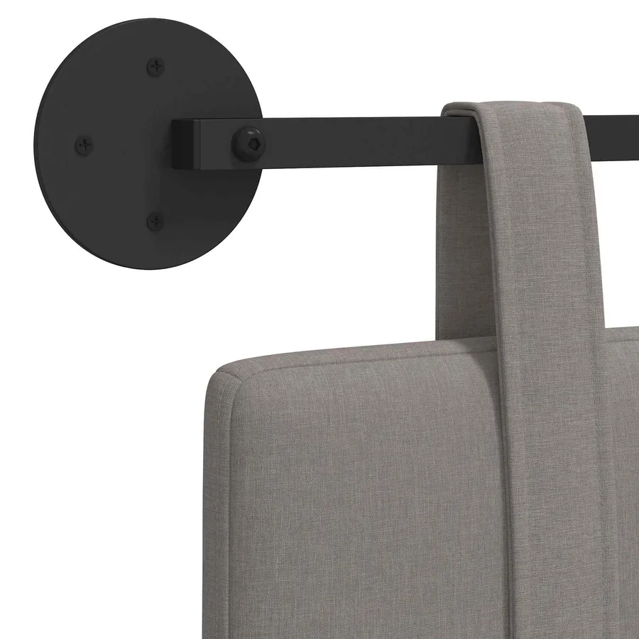 Tête de lit suspendue Taupe Tissu - 9
