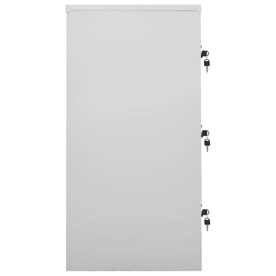 Armoires à casiers 2 pcs Gris clair et vert 90x45x92,5 cm Acier - 4
