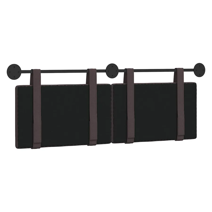 Tête de lit suspendue Marron foncé Tissu - 7
