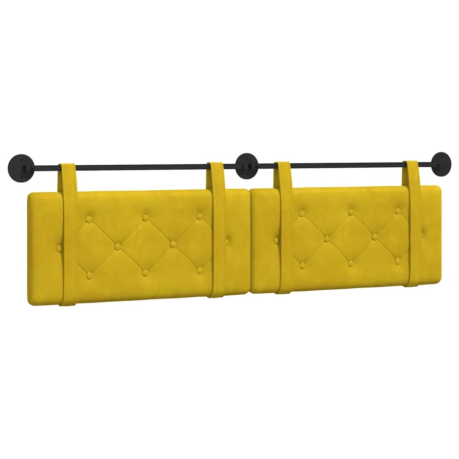 Tête de lit suspendue Jaune Velours - 2