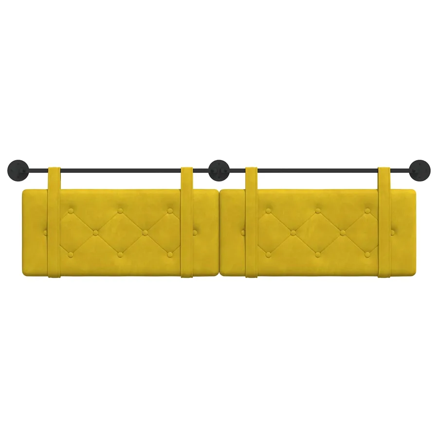 Tête de lit suspendue Jaune Velours - 5