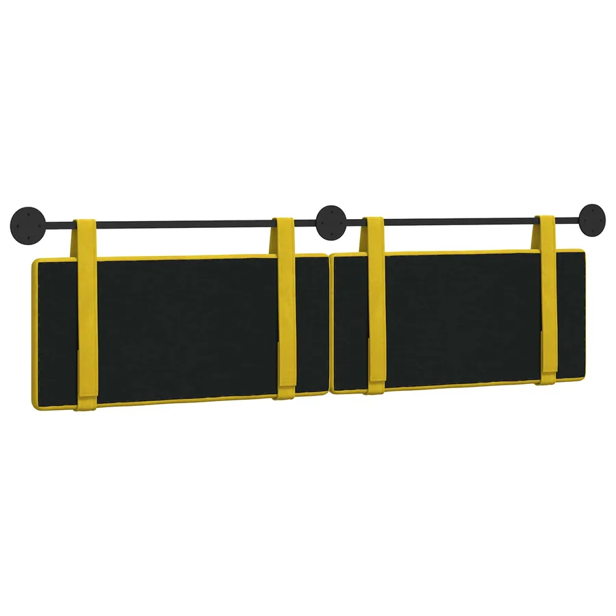 Tête de lit suspendue Jaune Velours - 7