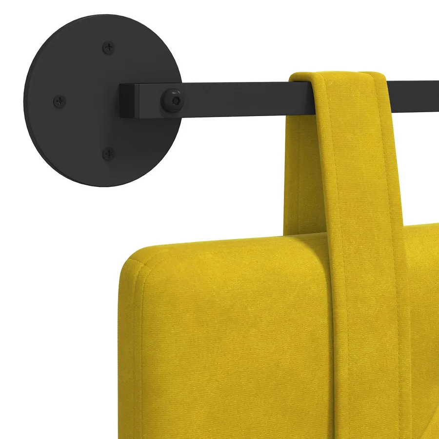 Tête de lit suspendue Jaune Velours - 9