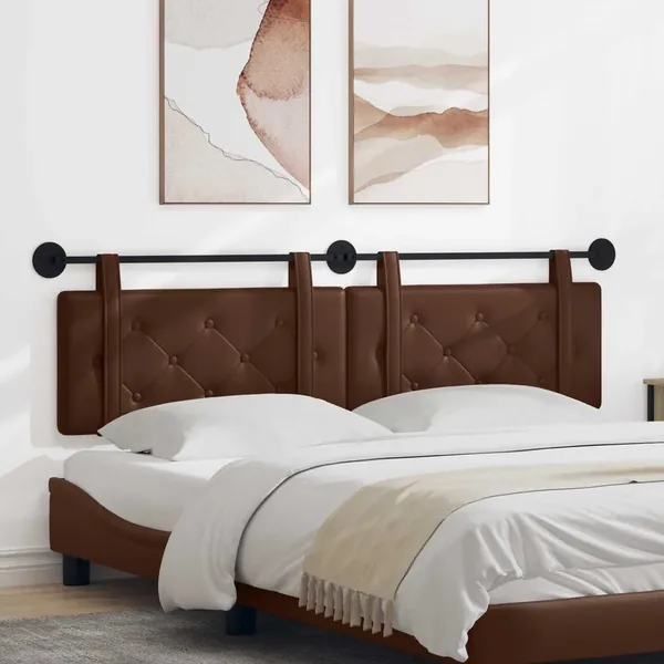 Tête de lit suspendue Marron Simili cuir