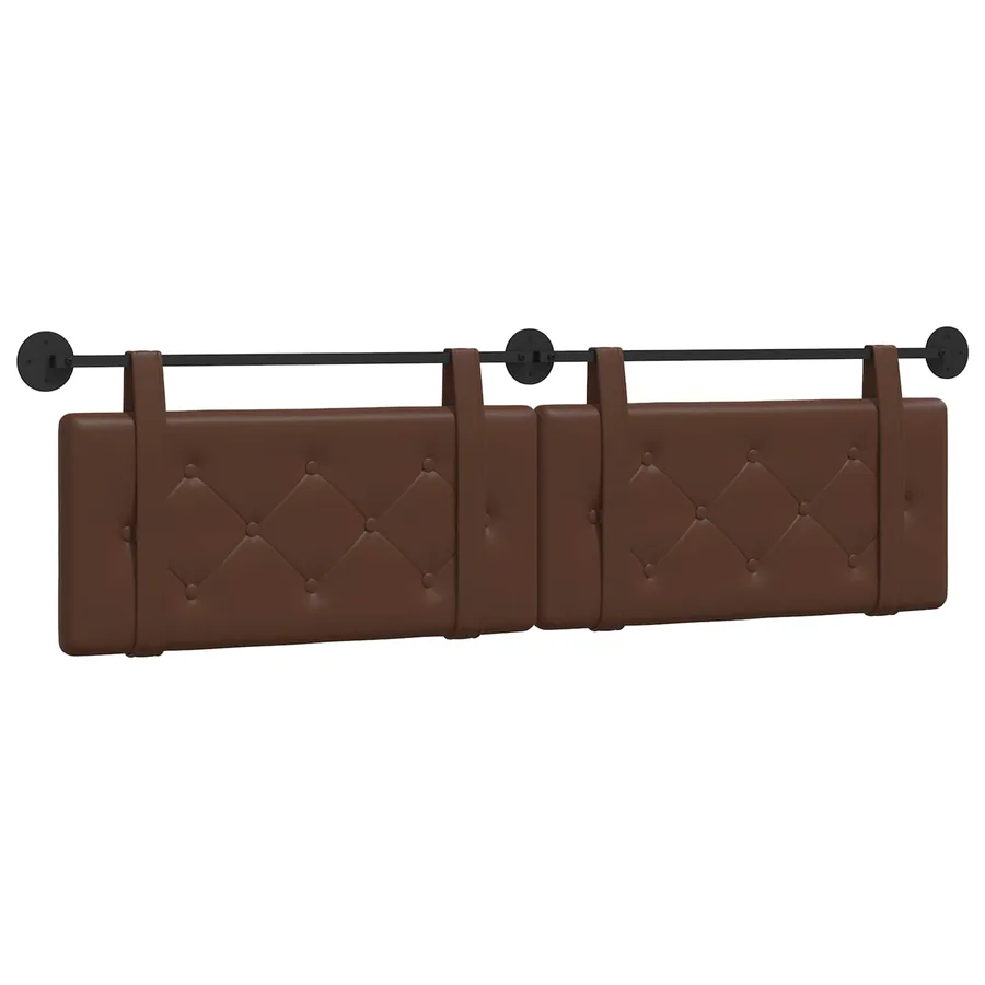 Tête de lit suspendue Marron Simili cuir - 2