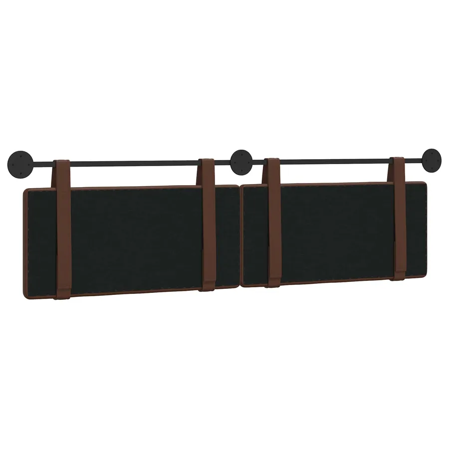 Tête de lit suspendue Marron Simili cuir - 7