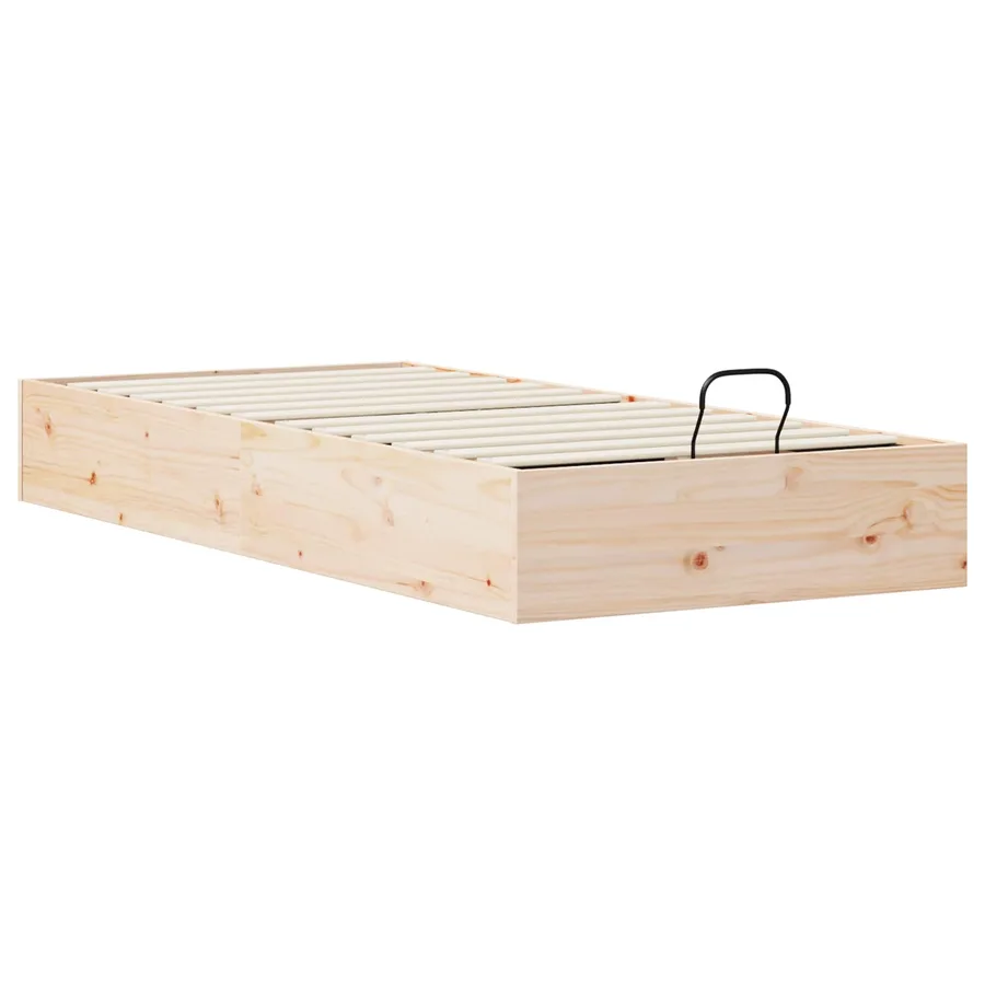 Cadre de lit ottoman avec rangement Naturel 100 x 200 cm - 6