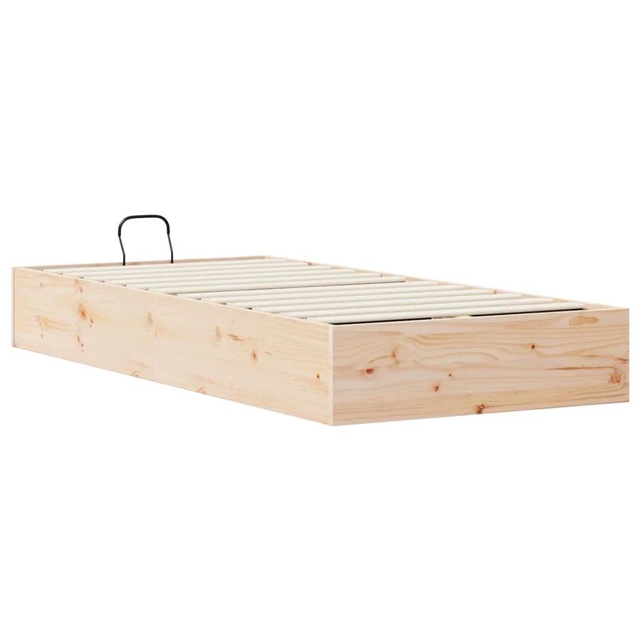 Cadre de lit ottoman avec rangement Naturel 100 x 200 cm - 9