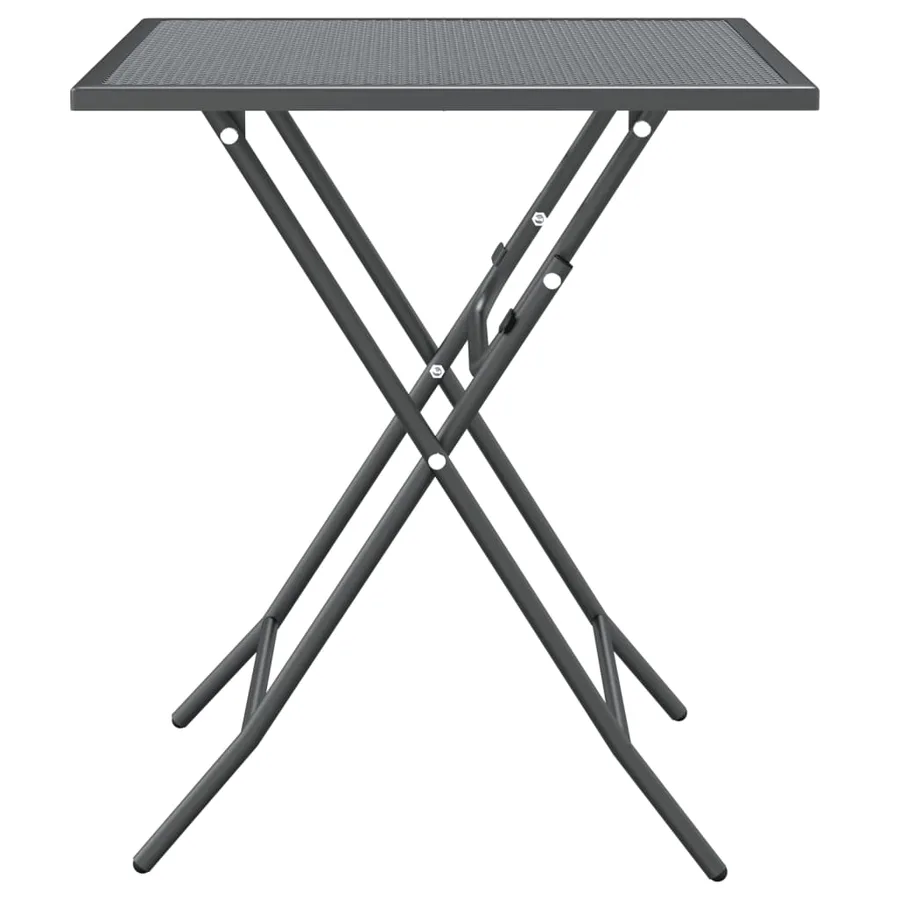 Ensemble à manger de jardin 3 pcs Maille Métal Anthracite - 5