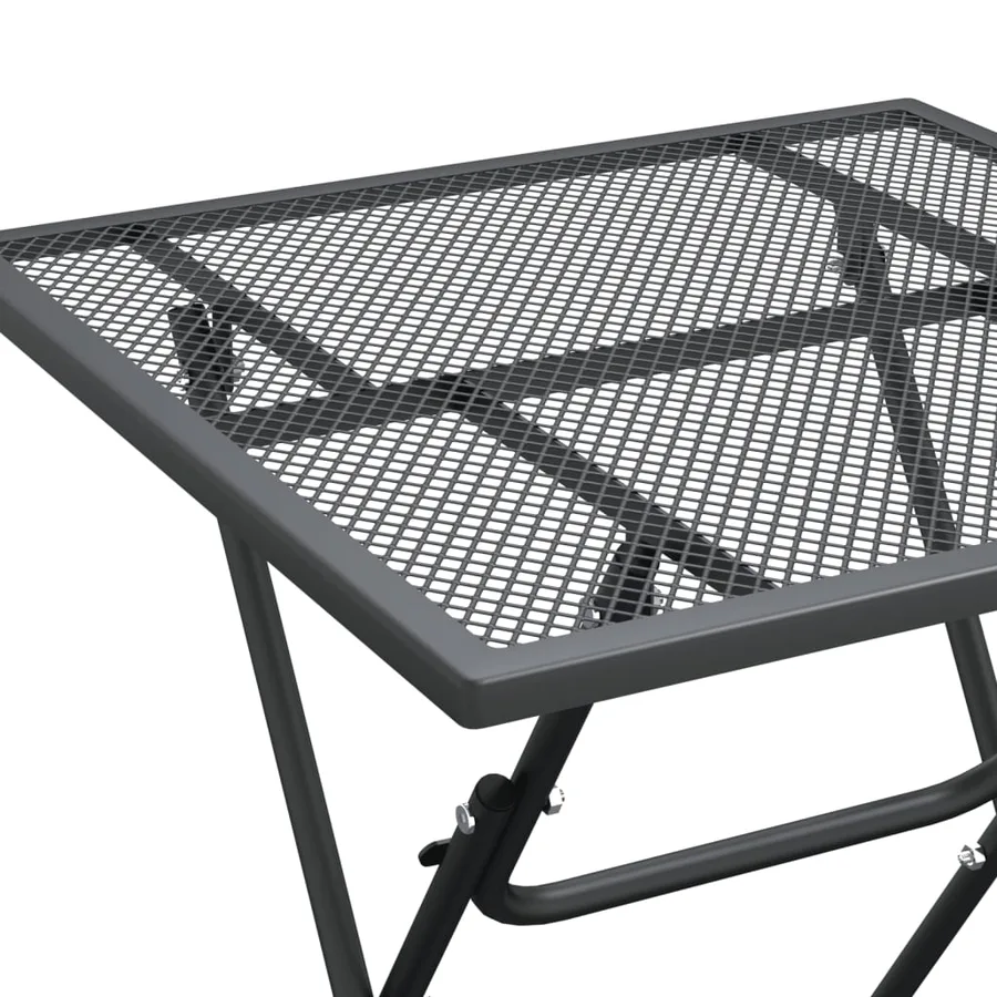 Ensemble à manger de jardin 3 pcs Maille Métal Anthracite - 7