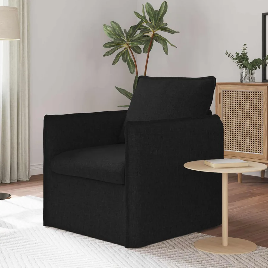 Canapé Noir 75 x 82 x 85 cm tissu