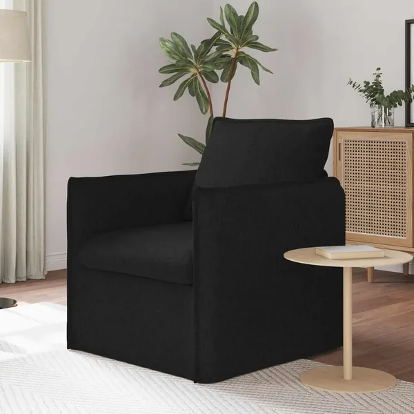 Canapé Noir 75 x 82 x 85 cm tissu