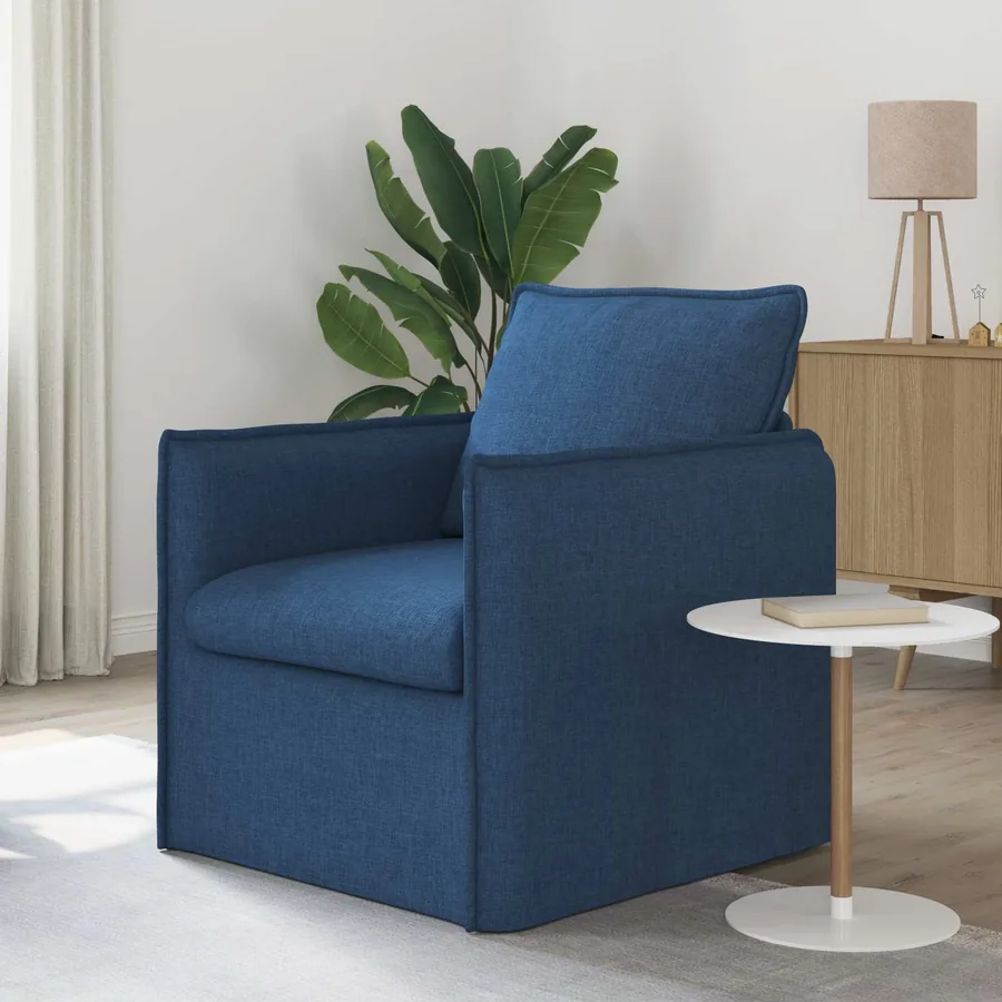 Canapé Bleu 75 x 82 x 85 cm tissu