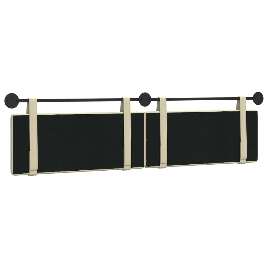 Tête de lit suspendue Crème Simili cuir - 7