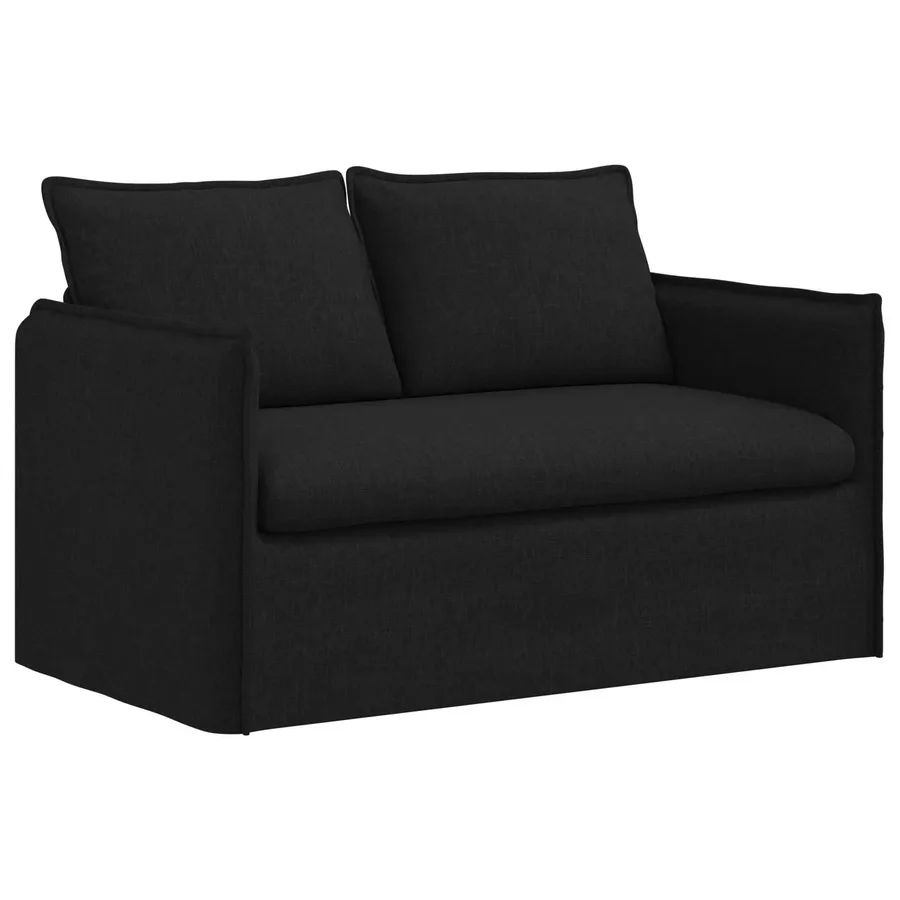 Ensemble de Canapés 2 pcs Noir 136 x 82 x 85 cm Tissu - 5
