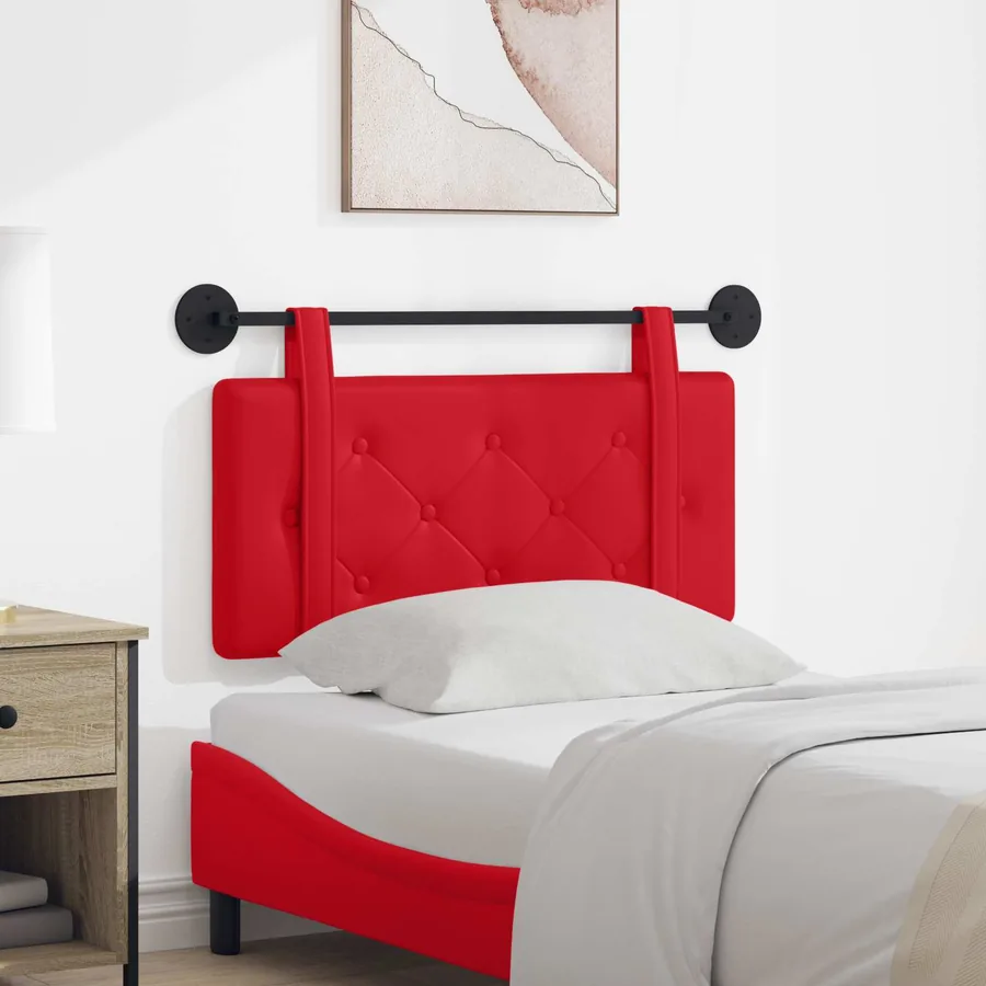 Tête de lit suspendue Rouge Simili cuir