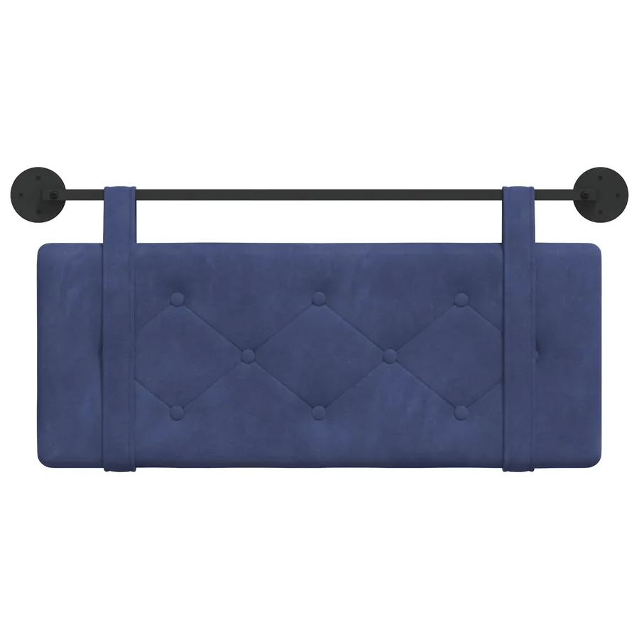 Tête de lit suspendue Bleu police Velours - 5