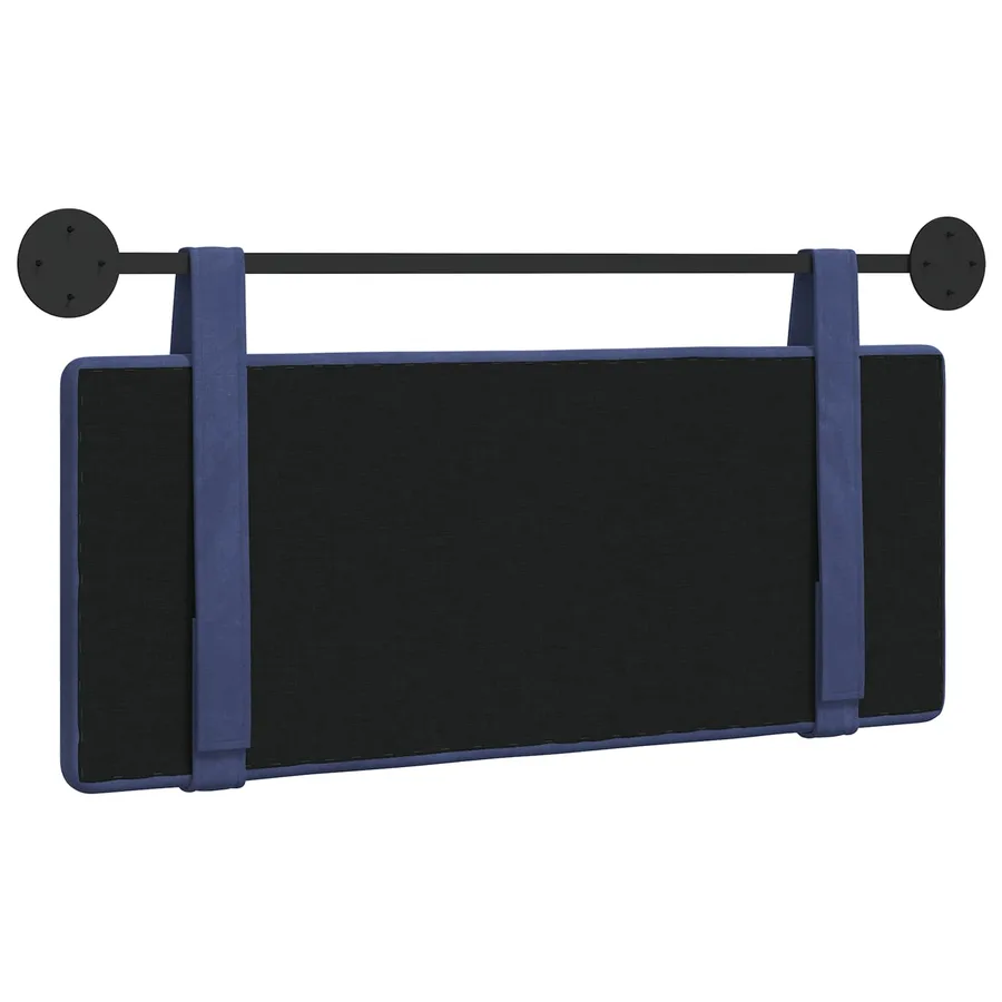 Tête de lit suspendue Bleu police Velours - 7