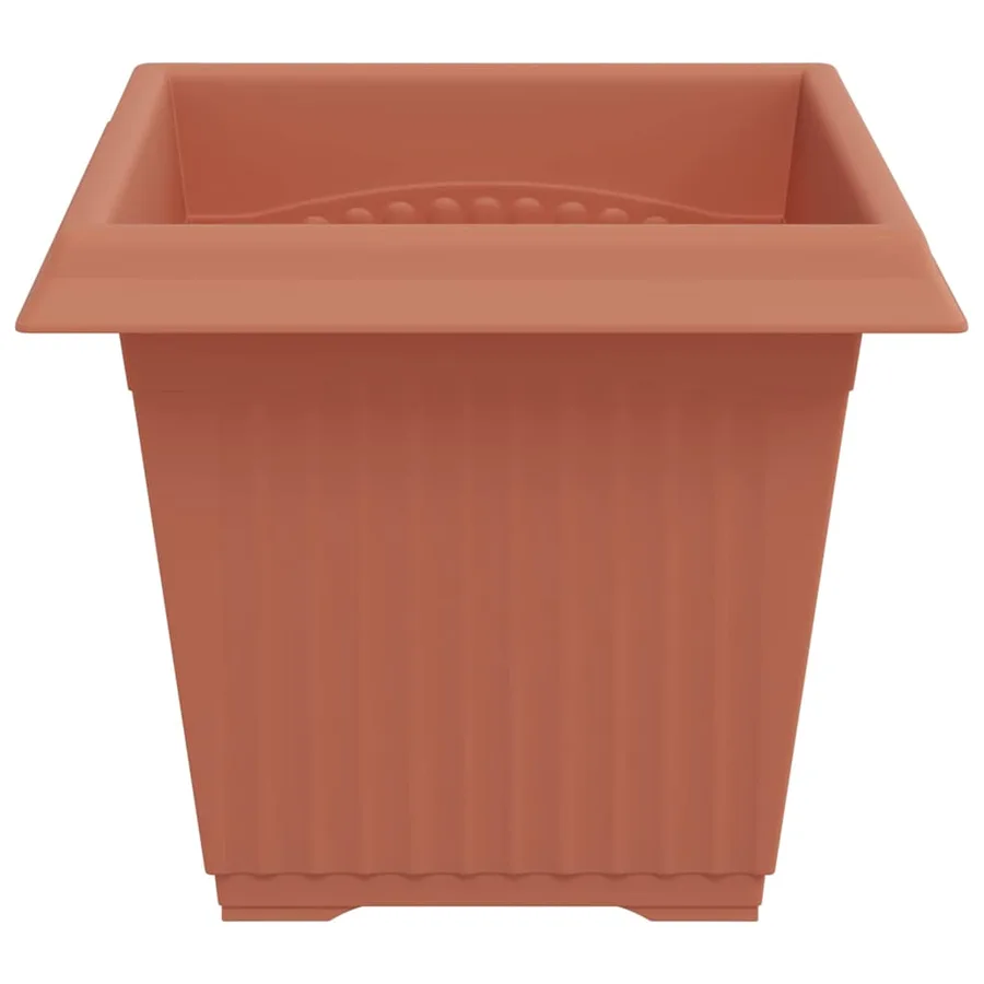 Pot de Fleurs Carré 24 pcs Rouge brique 20 x 20 x 16 cm - 6