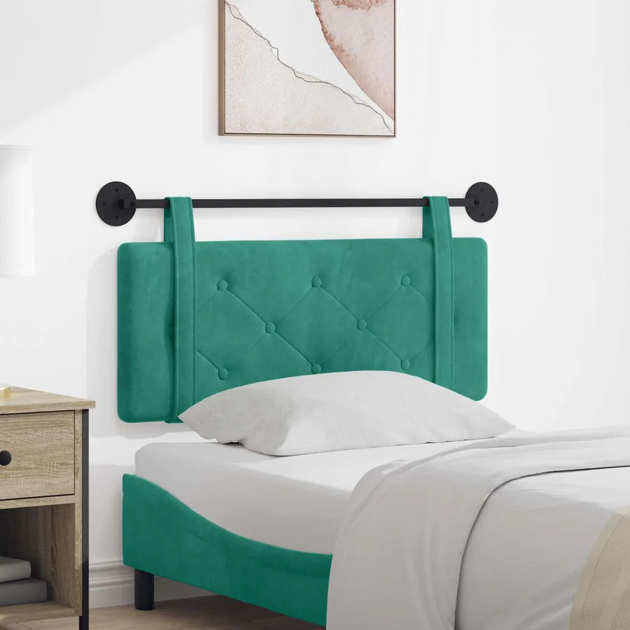 Tête de lit suspendue Turquoise Velours