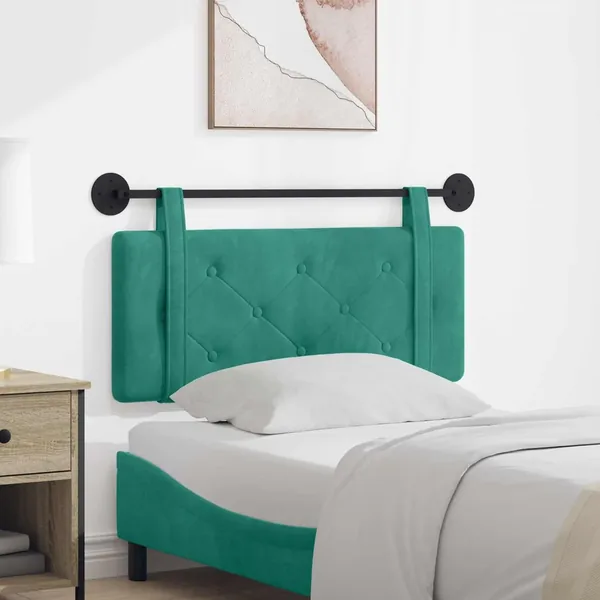 Tête de lit suspendue Turquoise Velours