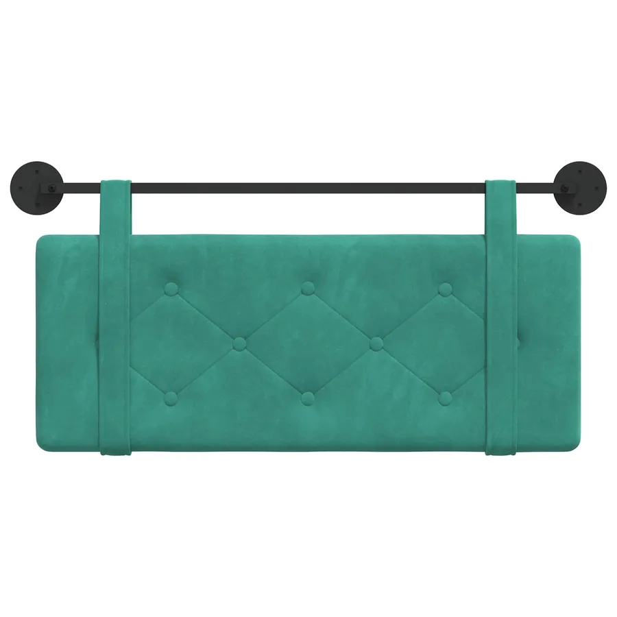 Tête de lit suspendue Turquoise Velours - 5
