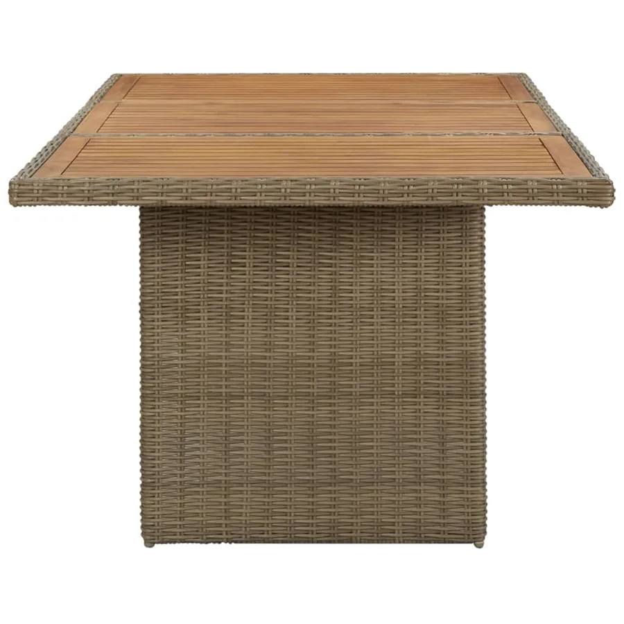 Table à manger de jardin Marron 200x100x74 cm Résine tressée - 3