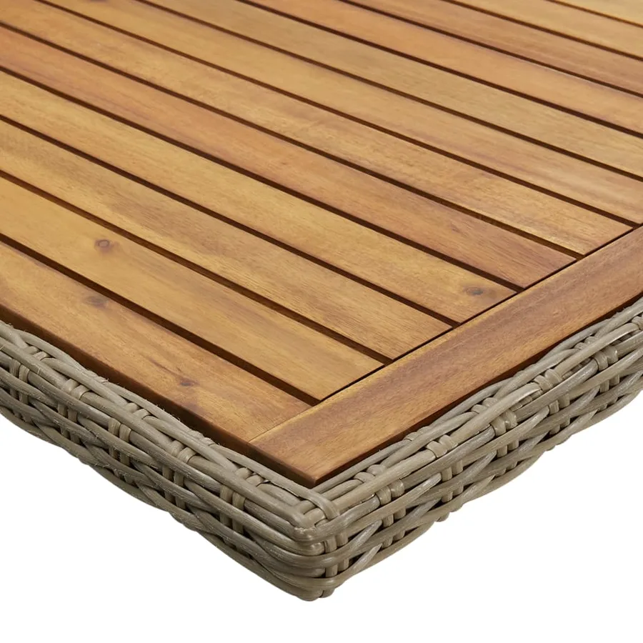 Table à manger de jardin Marron 200x100x74 cm Résine tressée - 4