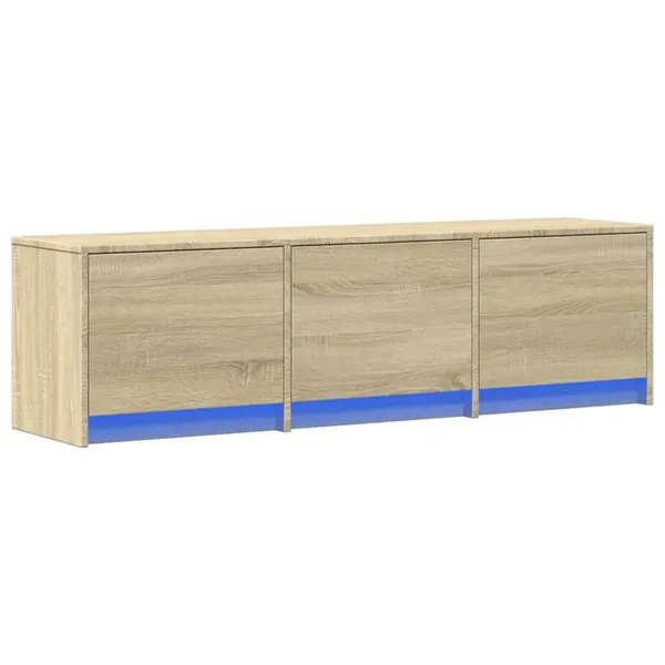 Meuble TV avec LED Sonoma 140 x 34 x 40 cm Bois d'ingénierie