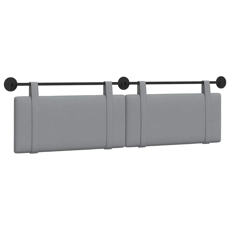 Tête de lit suspendue Gris clair Tissu - 2