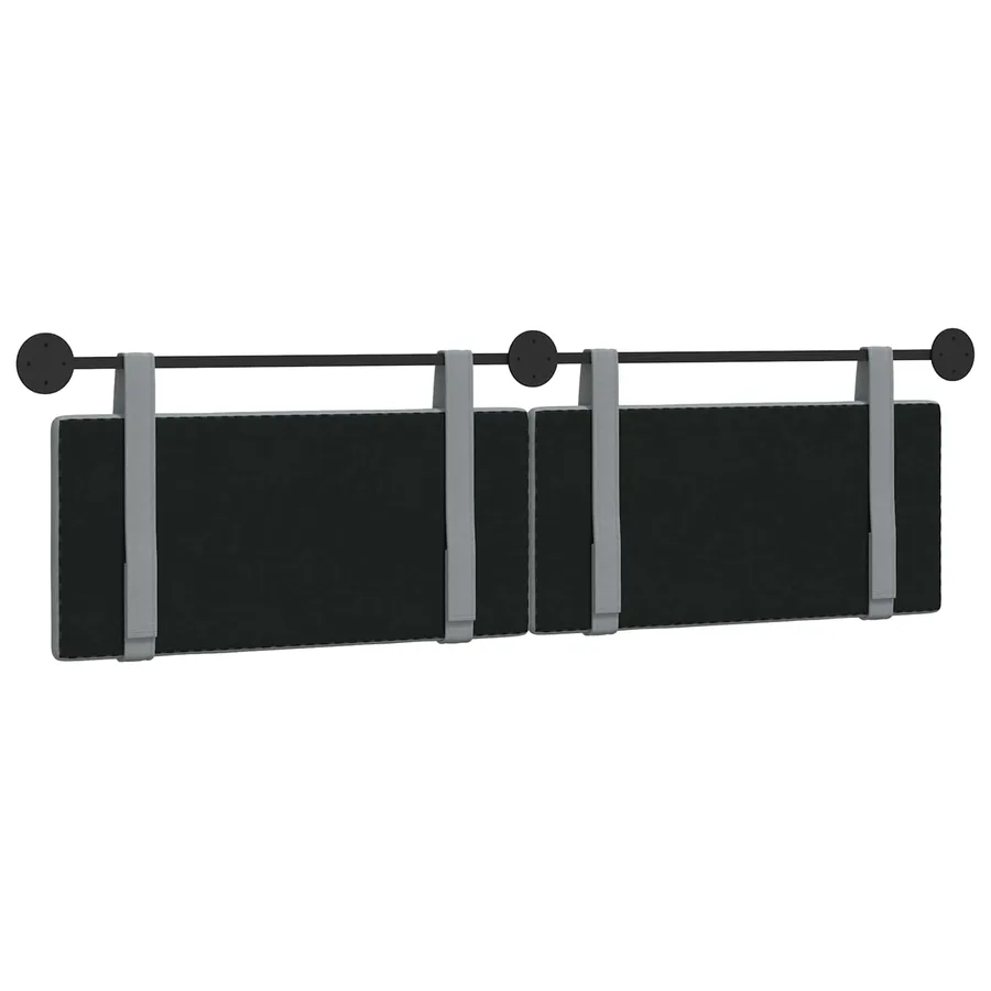 Tête de lit suspendue Gris clair Tissu - 7