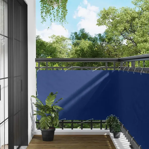 Écran de balcon Bleu 100 x 700 cm Tissu Oxford