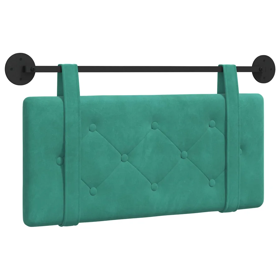 Tête de lit suspendue Turquoise Velours - 2
