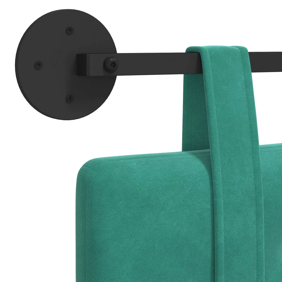 Tête de lit suspendue Turquoise Velours - 9