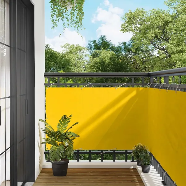 Écran de balcon Jaune 100 x 500 cm Tissu Oxford